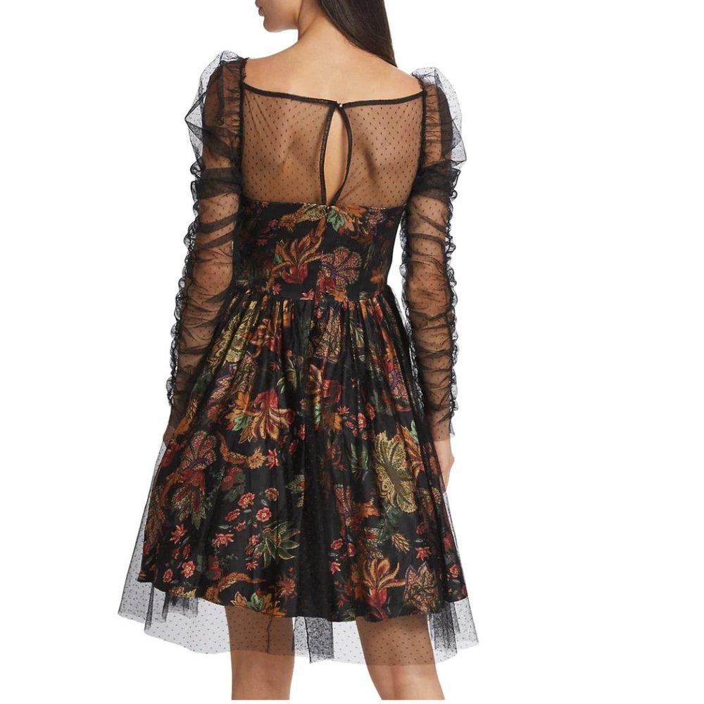 NWT Cara Cara Ritchie Layered Floral & Tulle dress M - Picture 5 of 14
